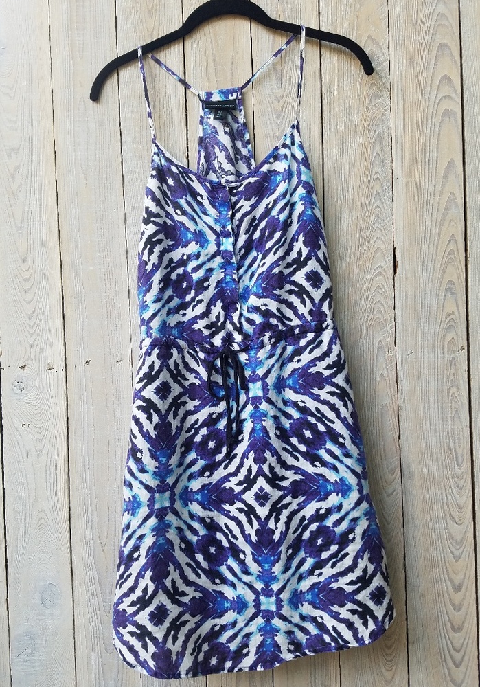 CYNTHIA ROWLEY Racer back print dress with pockets